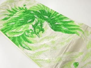 アンティーク　鳳凰模様織出し袋帯（材料）